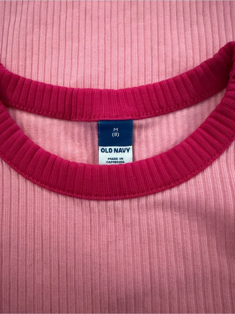Old Navy Girls Pink Dress with Hot Pink Trim